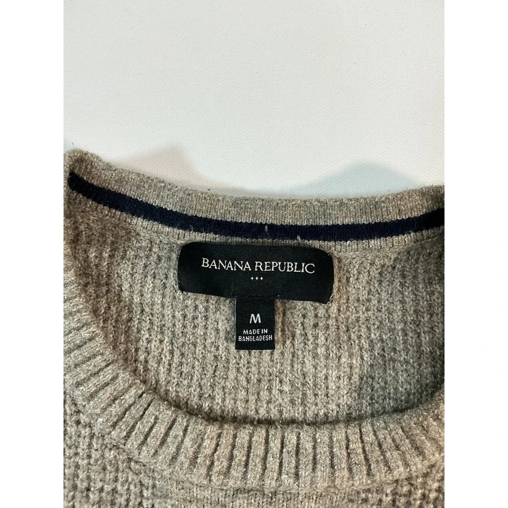 Banana Republic Men's Waffle Knit Sweater Brown Size M